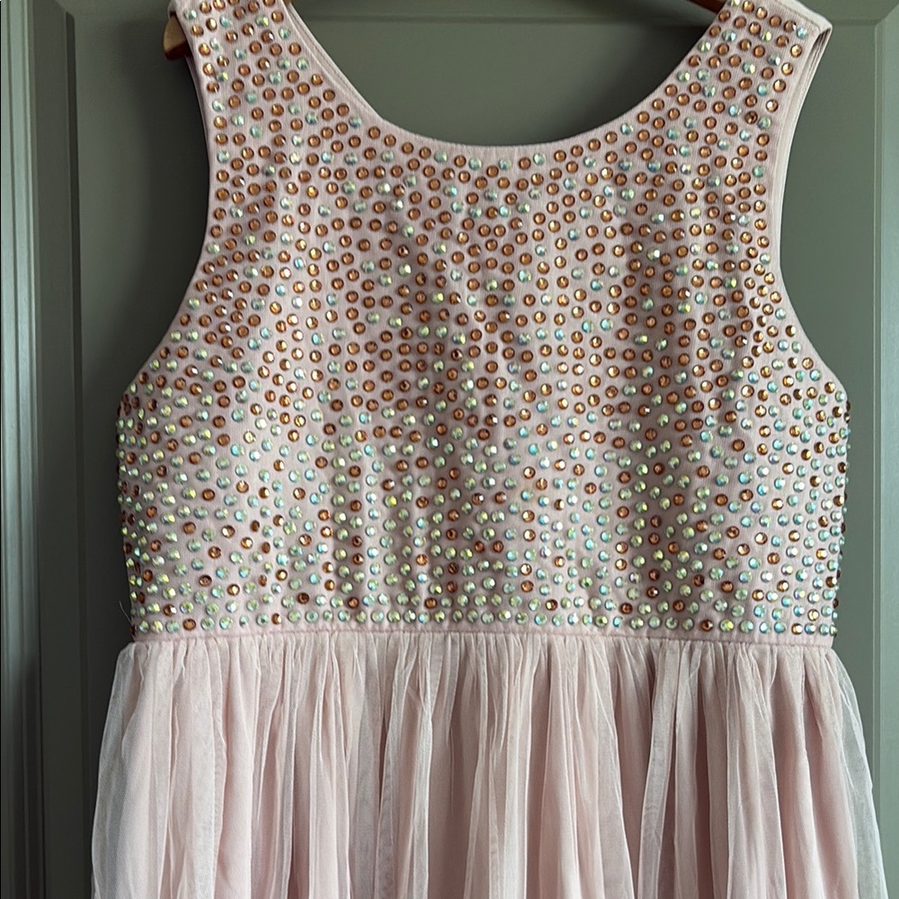 Speechless Pink Beaded Kids Formal Dress